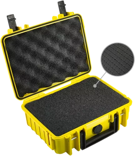 B&W Outdoor Cases Type 1000 Gul (m. skumplast)