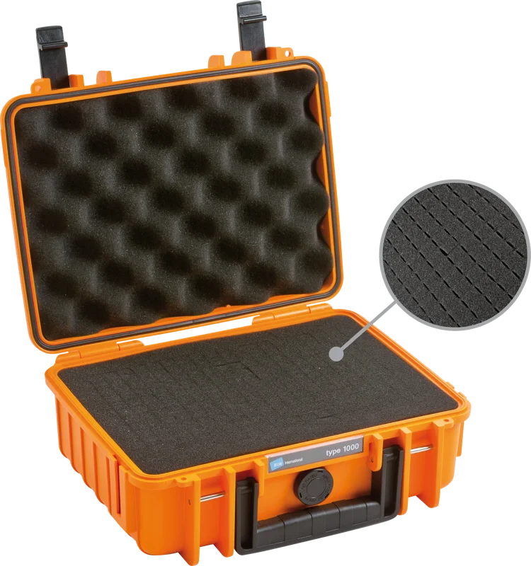 B&W Outdoor Cases Type 1000 Orange (m. skumplast)