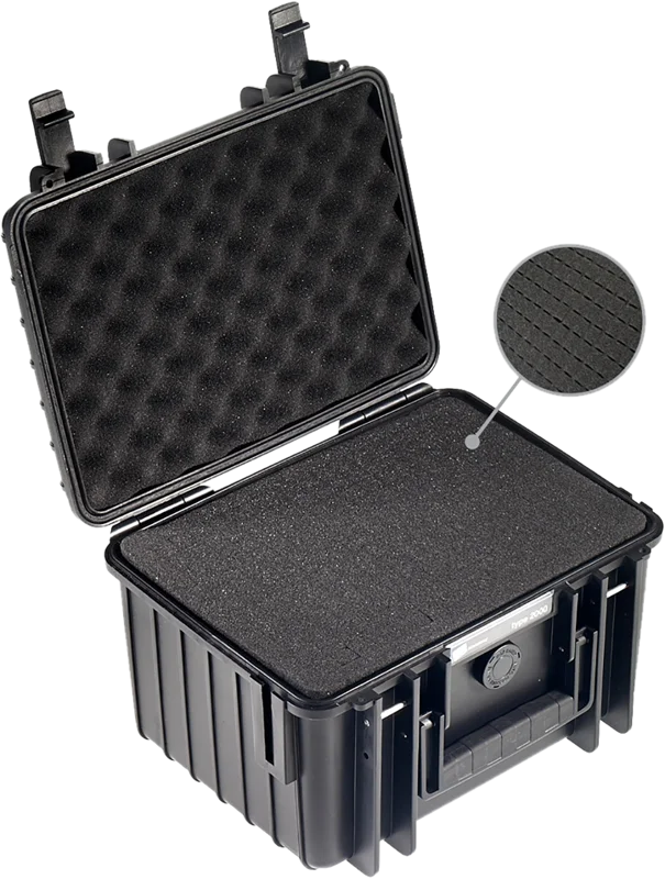 B&W Outdoor Cases Type 2000 Svart (m. skumplast)