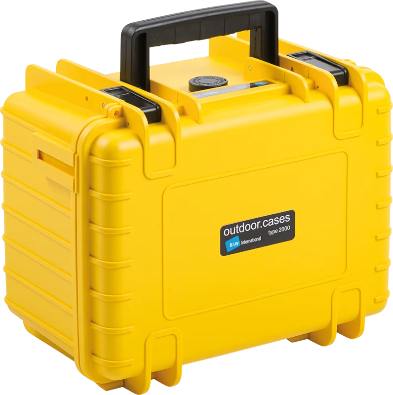 B&W Outdoor Cases Type 2000 Gul (m. skumplast)