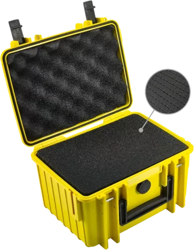 B&W Outdoor Cases Type 2000 Gul (m. skumplast)