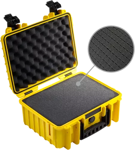 B&W Outdoor Cases Type 3000 Gul (m. skumplast)