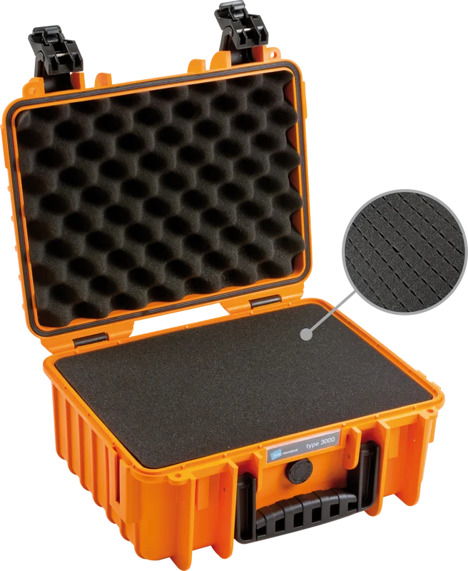B&W Outdoor Cases Type 3000 Orange (m. skumplast)