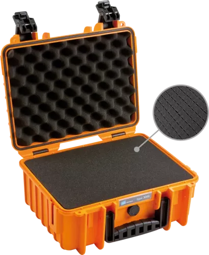 B&W Outdoor Cases Type 3000 Orange (m. skumplast)