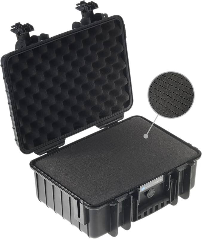 B&W Outdoor Cases Type 4000 Svart (m. skumplast)