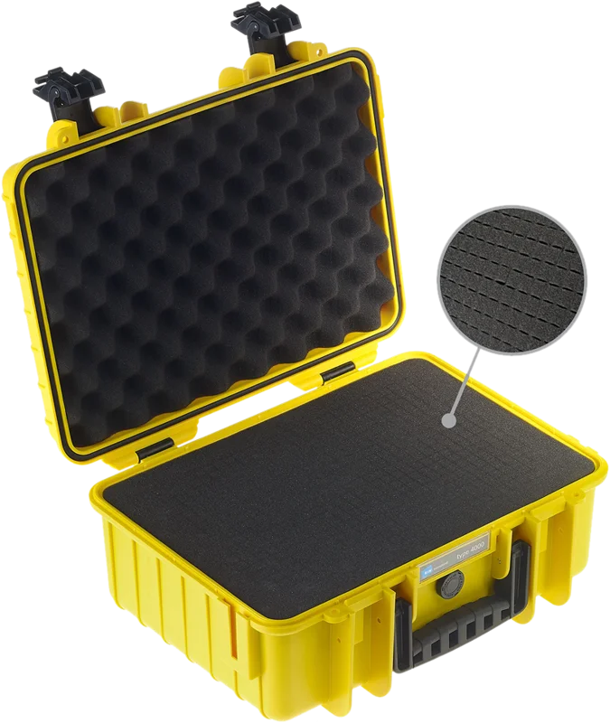 B&W Outdoor Cases Type 4000 Gul (m. skumplast)