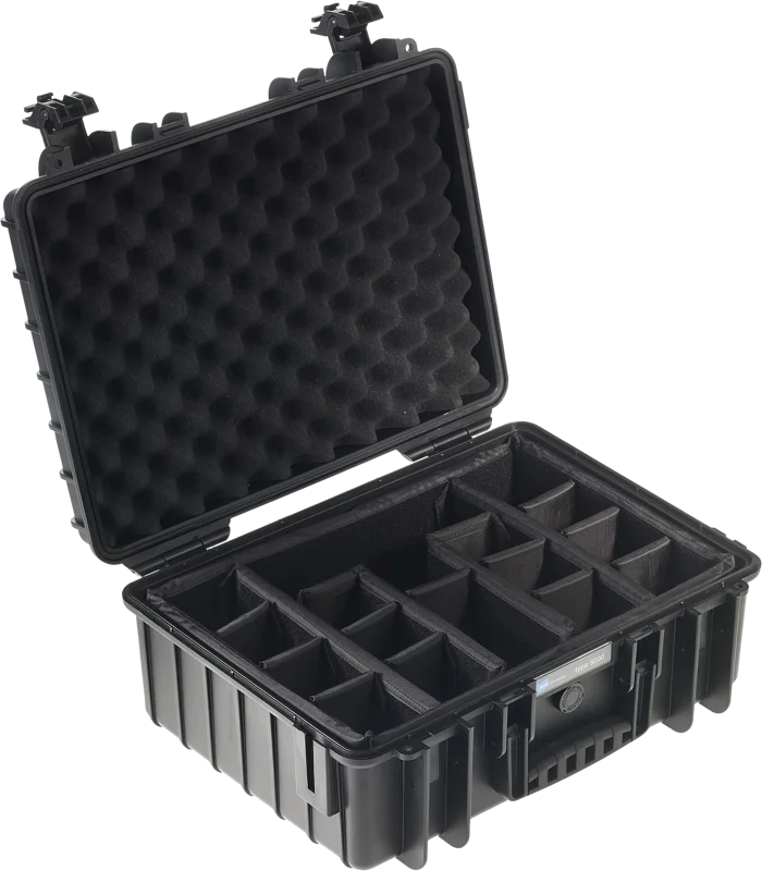 B&W Outdoor Cases Type 5000 Svart (m. avdelare)