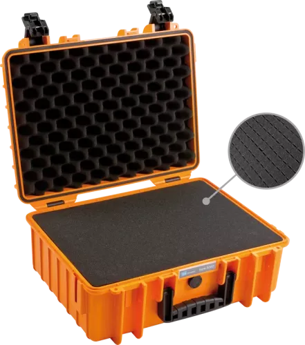 B&W Outdoor Cases Type 5000 Orange (m. skumplast)