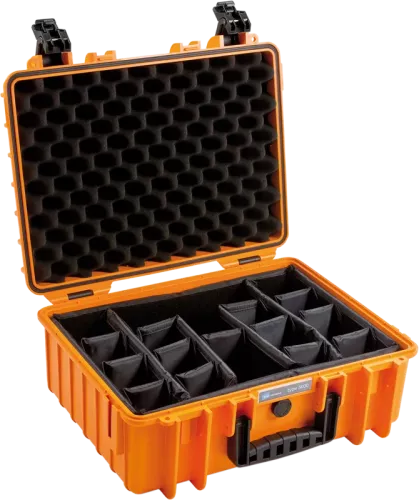 B&W Outdoor Cases Type 5000 Orange (m. avdelare)