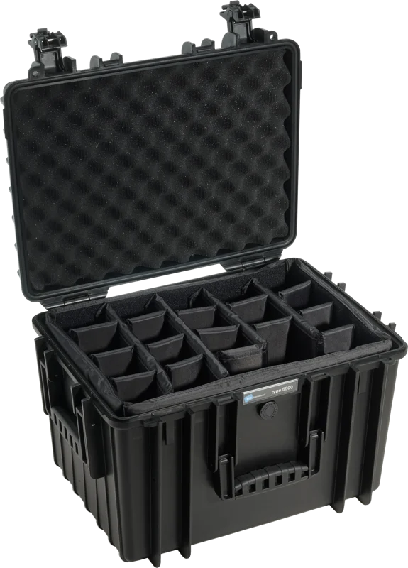B&W Outdoor Cases Type 5500 Svart (m. avdelare)