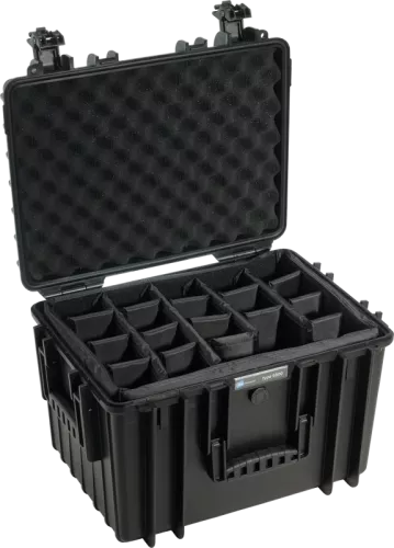 B&W Outdoor Cases Type 5500 Svart (m. avdelare)