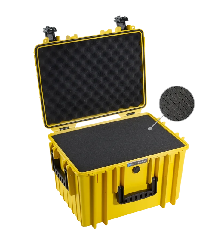 B&W Outdoor Cases Type 5500 Gul (m. skumplast)