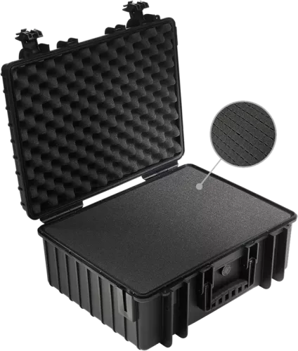 B&W Outdoor Cases Type 6000 Svart (m. skumplast)