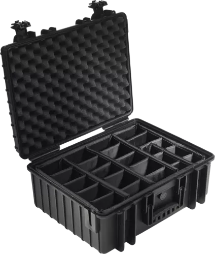 B&W Outdoor Cases Type 6000 Svart (m. avdelare)