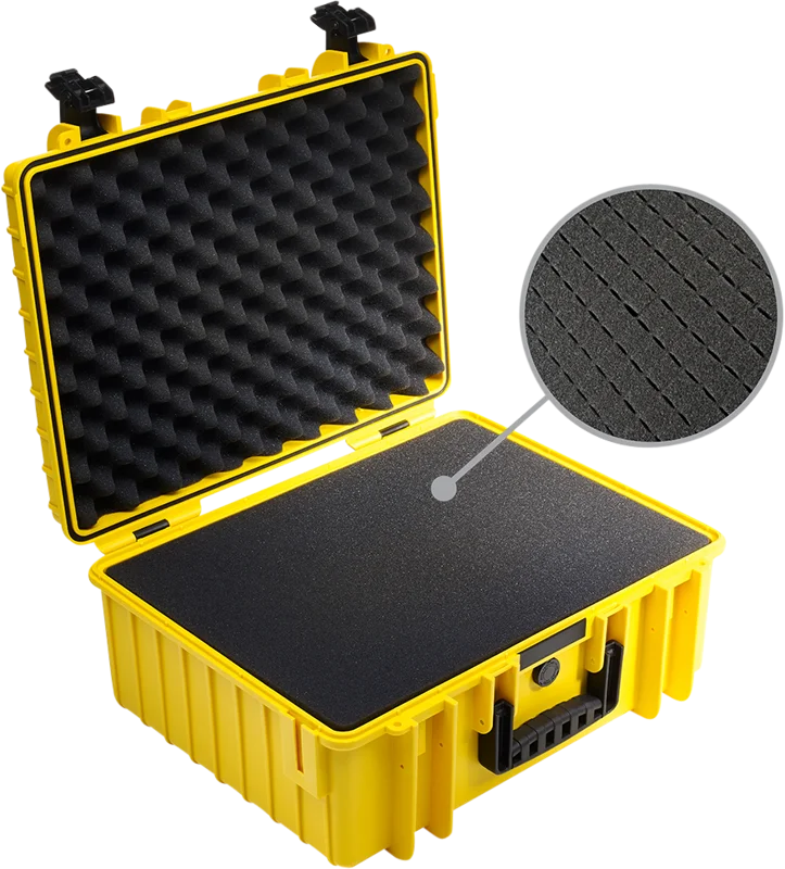 B&W Outdoor Cases Type 6000 Gul (m. skumplast)
