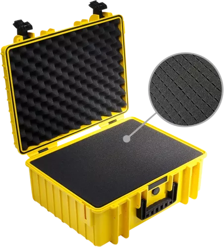 B&W Outdoor Cases Type 6000 Gul (m. skumplast)