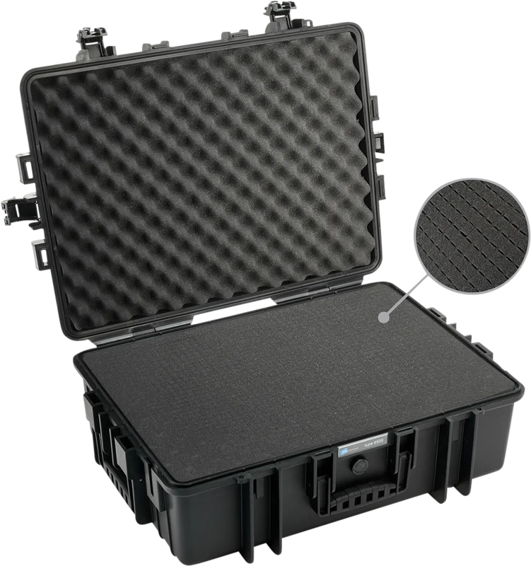 B&W Outdoor Cases Type 6500 Svart (m. skumplast)