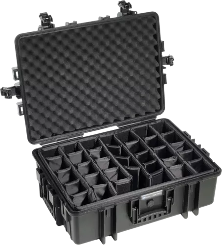 B&W Outdoor Cases Type 6500 Svart (m. avdelare)