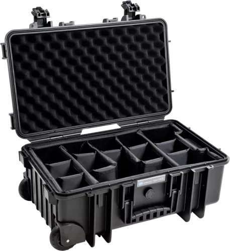 B&W Outdoor Cases Type 6600 Svart (m. avdelare)