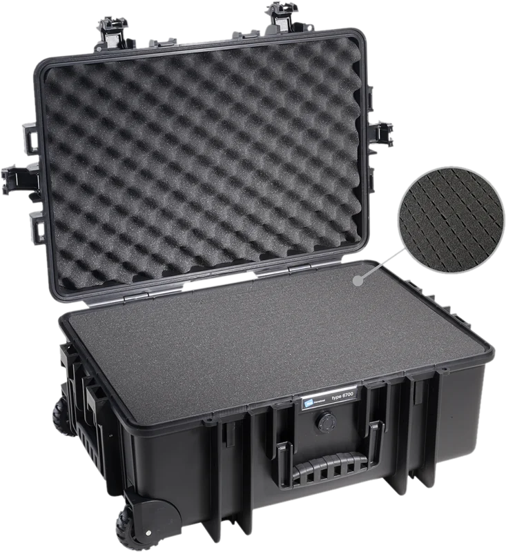 B&W Outdoor Cases Type 6700 Svart (m. skumplast)