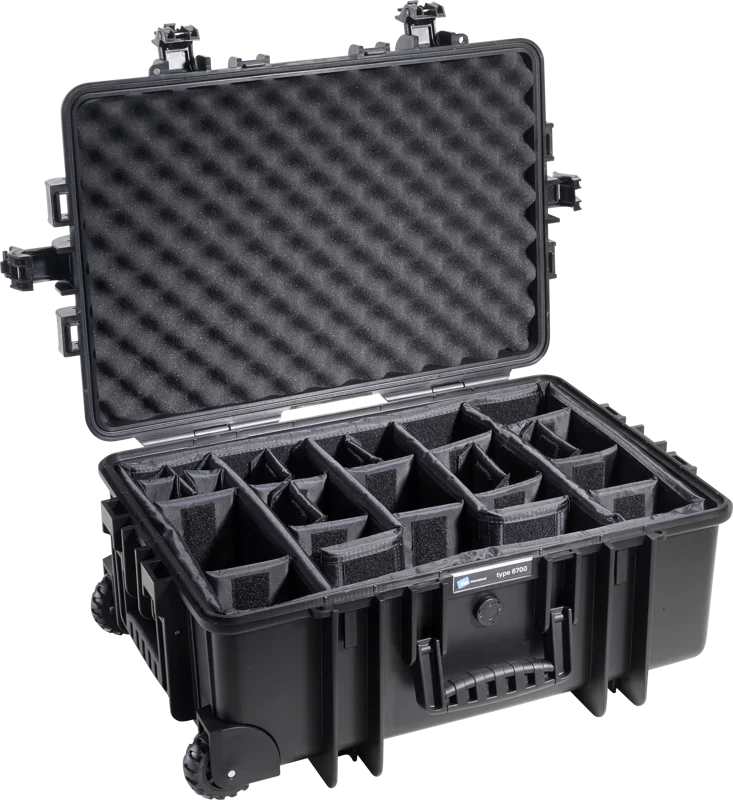 B&W Outdoor Cases Type 6700 Svart (m. avdelare)