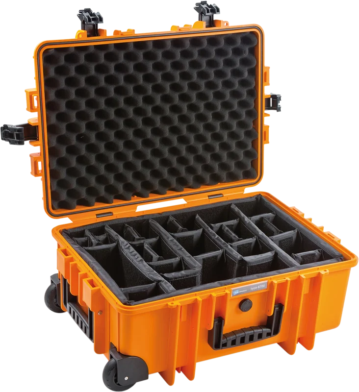 B&W Outdoor Cases Type 6700 Orange (m. avdelare)