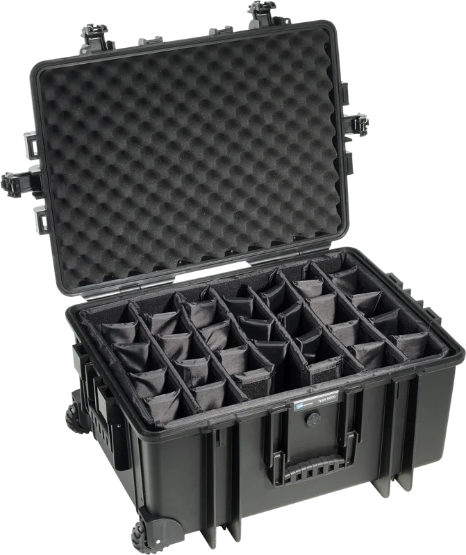 B&W Outdoor Cases Type 6800 Svart (m. avdelare)