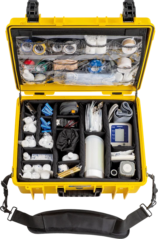 B&W Outdoor Cases BW Outdoor Cases Type 6000 for Medical Emergency Kit, yellow