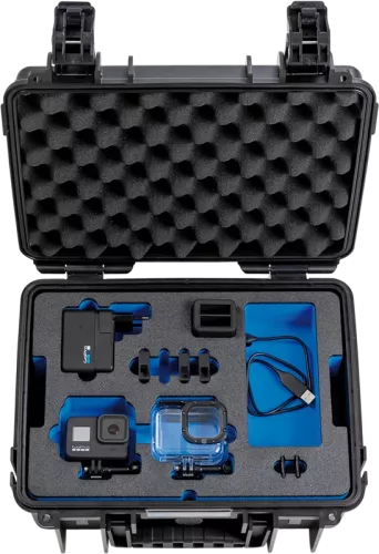 B&W Outdoor Cases BW Outdoor Case Type 3000 for 2 GoPro Hero 8, waterproof, black