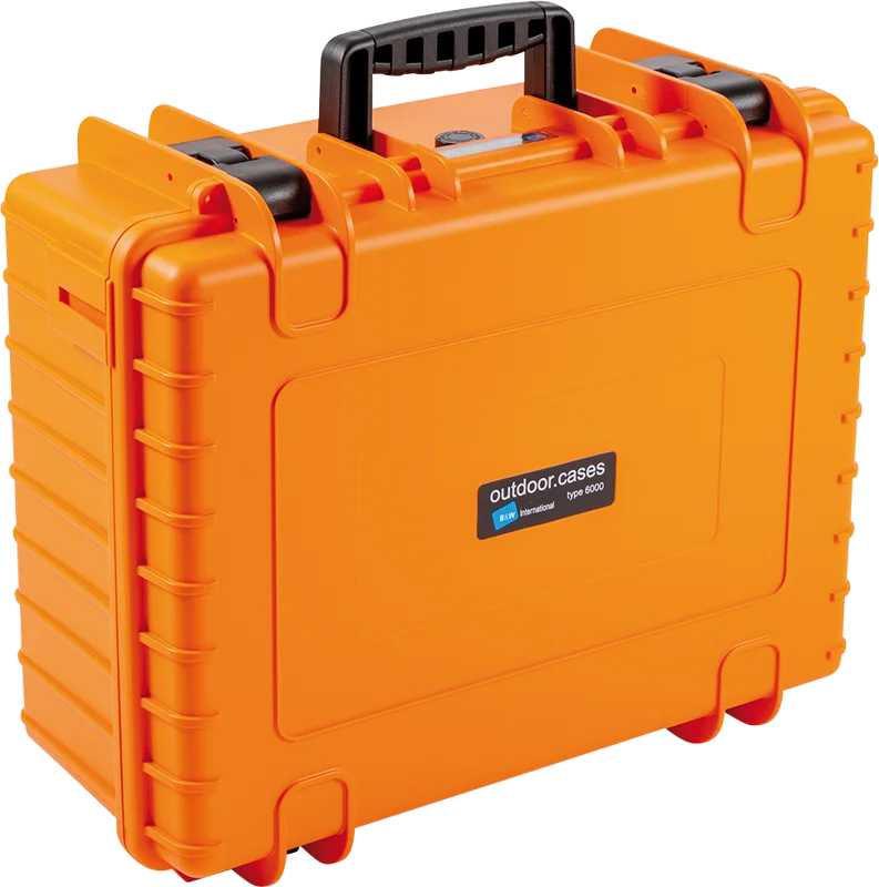 B&W Outdoor Cases BW Outdoor Case Type 6000 with pre-cut foam (SI) Orange
