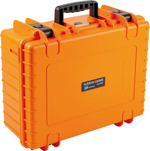 B&W Outdoor Cases BW Outdoor Case Type 6000 with pre-cut foam (SI) Orange