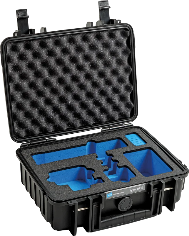 B&W Outdoor Cases BW Outdoor Case Type 1000 for GoPro Hero 12 (fits even GoPro Hero 9/10/11), Black