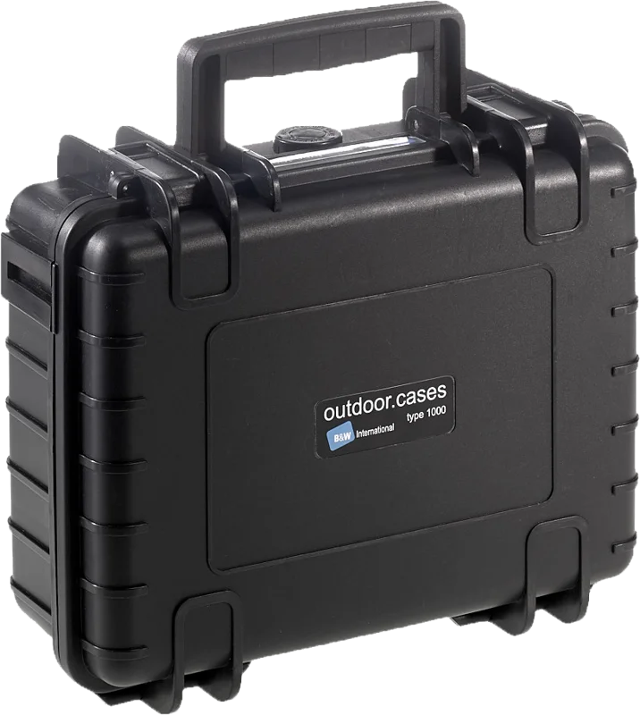 B&W Outdoor Cases BW Outdoor Case Type 1000 for GoPro Hero 12 (fits even GoPro Hero 9/10/11), Black