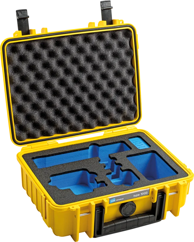 B&W Outdoor Cases BW Outdoor Case Type 1000 for GoPro Hero 12 (fits even GoPro Hero 9/10/11), Yellow