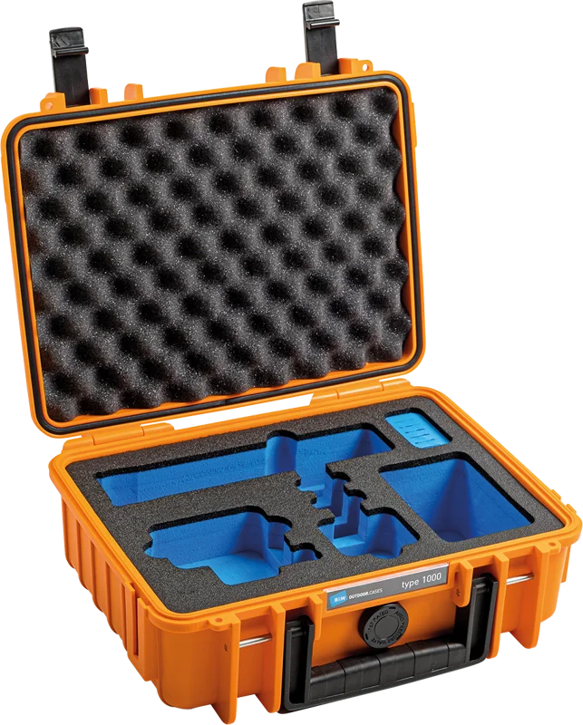 B&W Outdoor Cases BW Outdoor Case Type 1000 for GoPro Hero 12 (fits even GoPro Hero 9/10/11), Orange