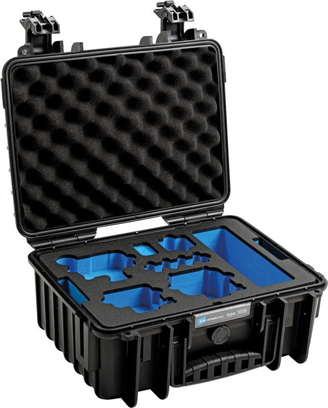 B&W Outdoor Cases BW Outdoor Case Type 3000 for GoPro Hero 12 (fits even GoPro Hero 9/10/11), charge-in-case. Black