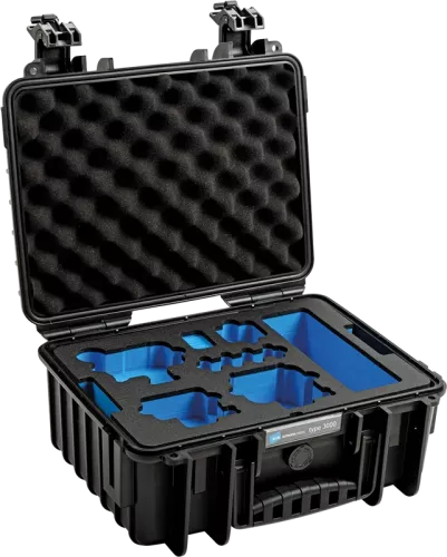 B&W Outdoor Cases BW Outdoor Case Type 3000 for GoPro Hero 12 (fits even GoPro Hero 9/10/11), charge-in-case. Black