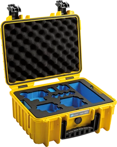 B&W Outdoor Cases BW Outdoor Case Type 3000 for GoPro Hero 12 (fits even GoPro Hero 9/10/11), charge-in-case. Yellow