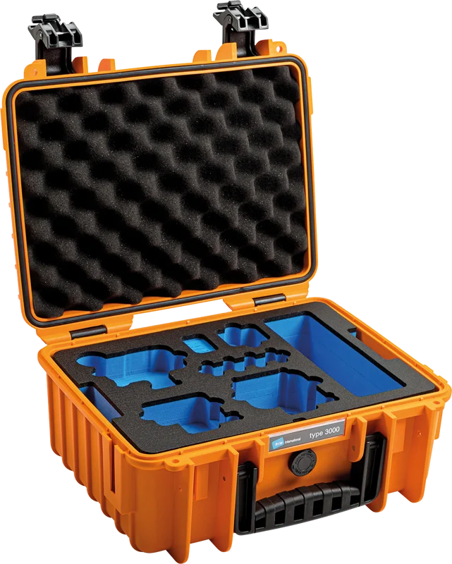 B&W Outdoor Cases BW Outdoor Case Type 3000 for GoPro Hero 12 (fits even GoPro Hero 9/10/11), charge-in-case. Orange
