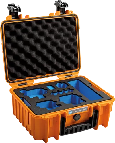 B&W Outdoor Cases BW Outdoor Case Type 3000 for GoPro Hero 12 (fits even GoPro Hero 9/10/11), charge-in-case. Orange