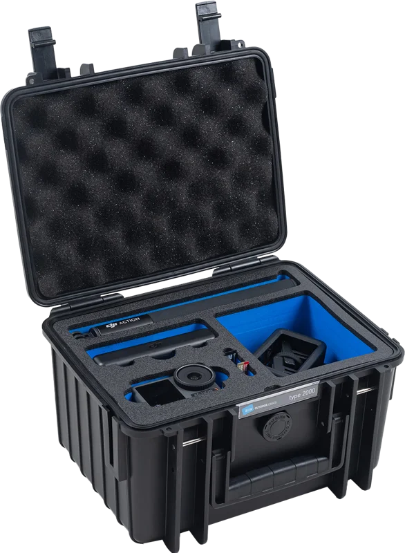B&W Outdoor Cases BW Outdoor Case Type 2000 for DJI Osmo Action 3 / Black