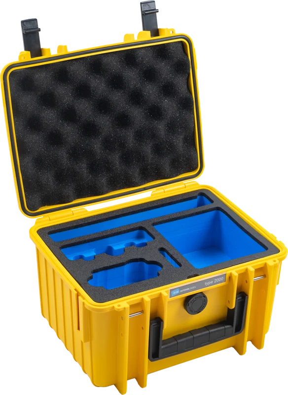 B&W Outdoor Cases BW Outdoor Case Type 2000 for DJI Osmo Action 3 / Yellow
