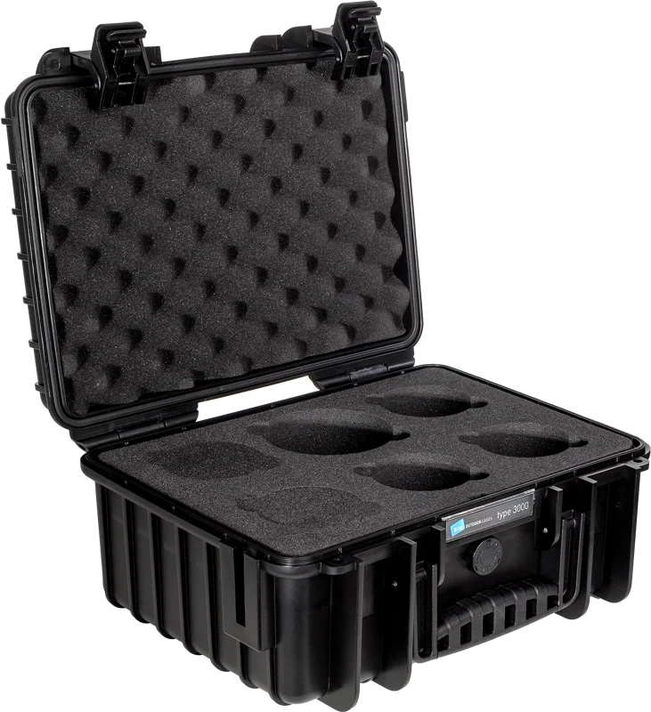 B&W Outdoor Cases BW Outdoor Cases Type 3000 with custom foam for Samyang V-AF T1.9 Sony FE