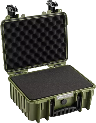 B&W Outdoor Cases BW Outdoor Cases Type 3000 / Bronze green (pre-cut foam)