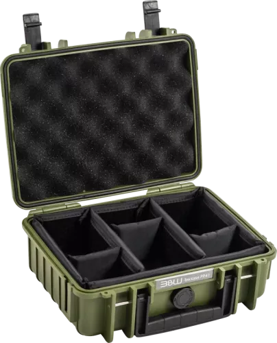 B&W Outdoor Cases BW Outdoor Cases Type 1000 / Bronze green (divider system)