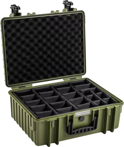 B&W Outdoor Cases BW Outdoor Cases Type 6000 / Bronze green (divider system)