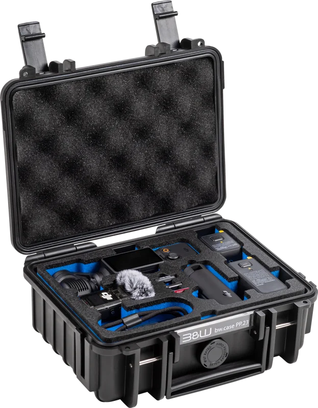 B&W Outdoor Cases BW Outdoor Case Type 500 for DJI Osmo Pocket 3 Creator Combo, Black