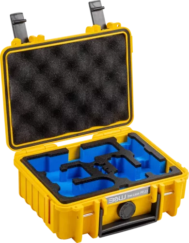 B&W Outdoor Cases BW Outdoor Case Type 500 for DJI Osmo Pocket 3 Creator Combo, Yellow