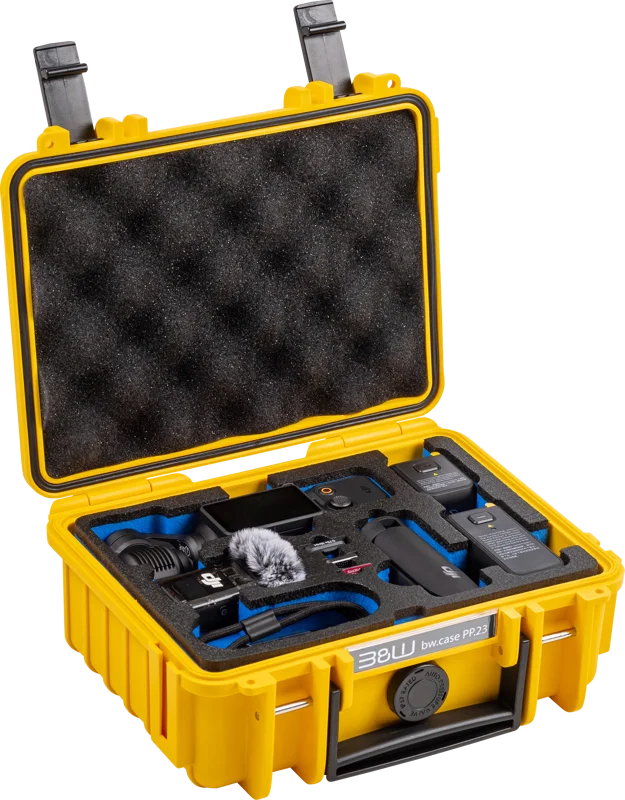 B&W Outdoor Cases BW Outdoor Case Type 500 for DJI Osmo Pocket 3 Creator Combo, Yellow