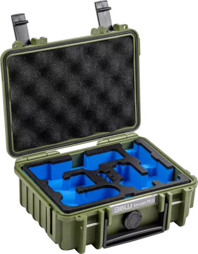B&W Outdoor Cases BW Outdoor Case Type 500 for DJI Osmo Pocket 3 Creator Combo, Bronze-green